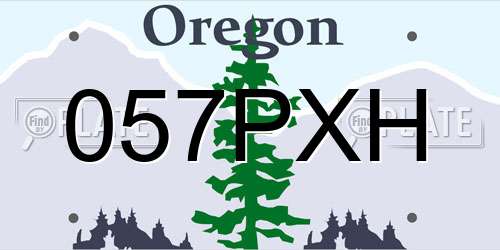 057PXH Oregon License Plate