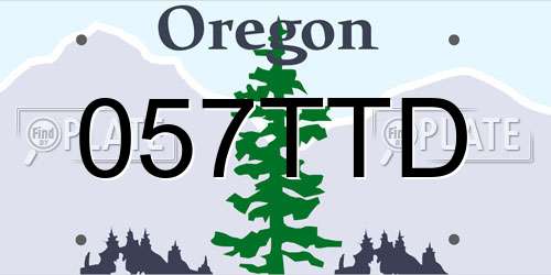 057TTD Oregon License Plate