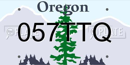 057TTQ Oregon License Plate