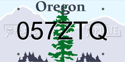 057ZTQ Oregon License Plate