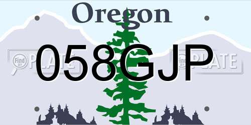 058GJP Oregon License Plate