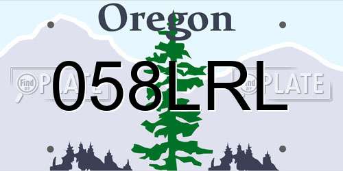 058LRL Oregon License Plate