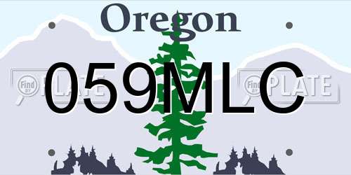 059MLC Oregon License Plate