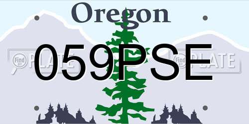059PSE Oregon License Plate