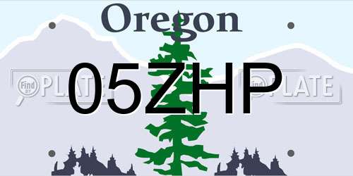 05ZHP Oregon License Plate