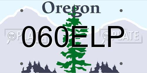 060ELP Oregon License Plate
