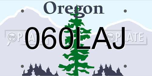 060LAJ Oregon License Plate