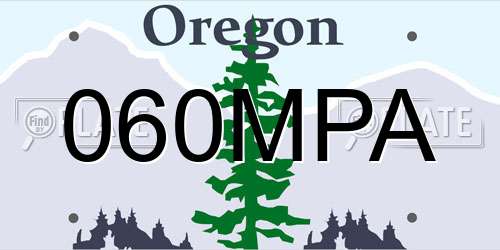 060MPA Oregon License Plate