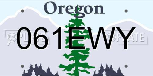 061EWY Oregon License Plate