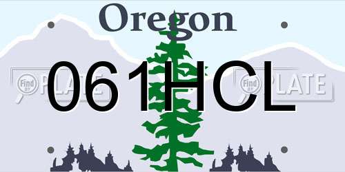 061HCL Oregon License Plate