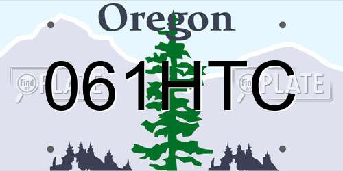 061HTC Oregon License Plate