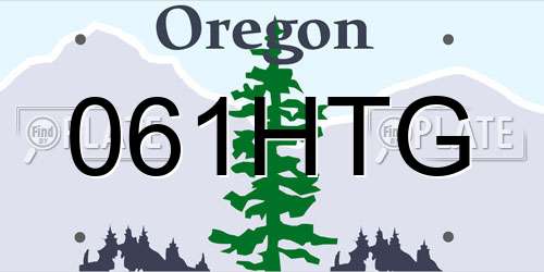 061HTG Oregon License Plate