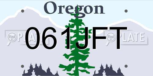061JFT Oregon License Plate
