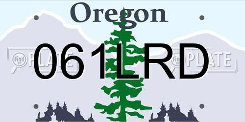061LRD Oregon License Plate