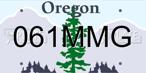 061MMG Oregon License Plate