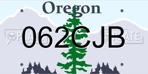 062CJB Oregon License Plate