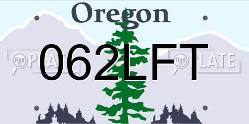 062LFT Oregon License Plate
