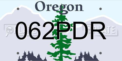 062PDR Oregon License Plate