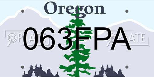 063FPA Oregon License Plate