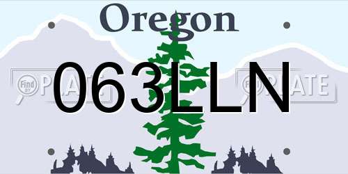 063LLN Oregon License Plate