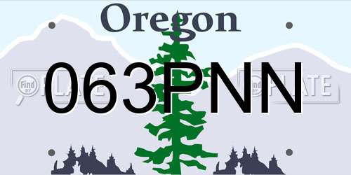 063PNN Oregon License Plate