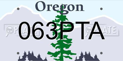 063PTA Oregon License Plate