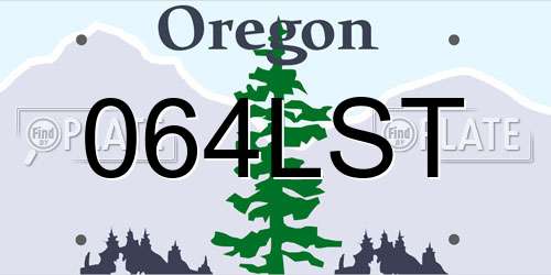 064LST Oregon License Plate