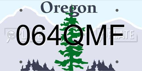 064QMF Oregon License Plate