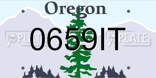 0659IT Oregon License Plate