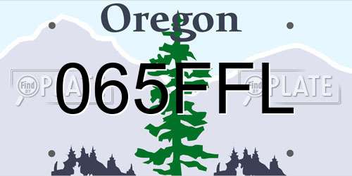 065FFL Oregon License Plate