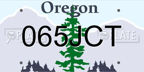 065JCT Oregon License Plate