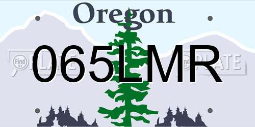 065LMR Oregon License Plate