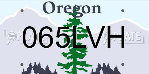 065LVH Oregon License Plate