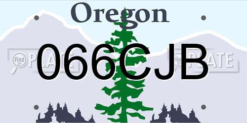 066CJB Oregon License Plate