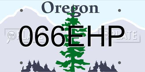 066EHP Oregon License Plate