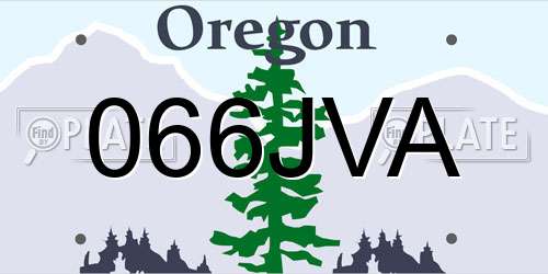 066JVA Oregon License Plate
