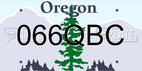 066QBC Oregon License Plate