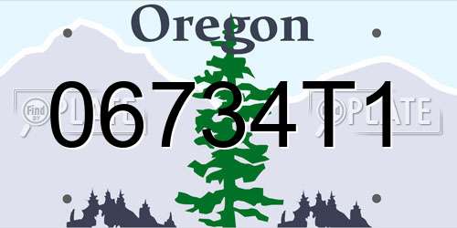 06734T1 Oregon License Plate