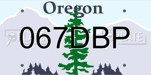 067DBP Oregon License Plate