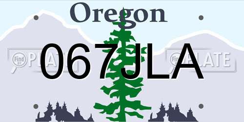 067JLA Oregon License Plate