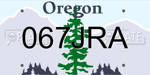 067JRA Oregon License Plate