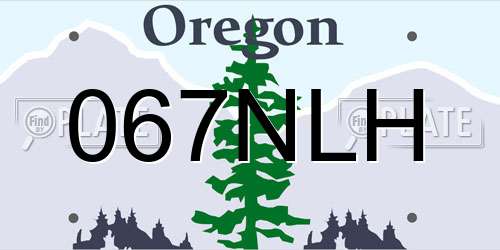 067NLH Oregon License Plate