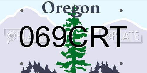 069CRT Oregon License Plate