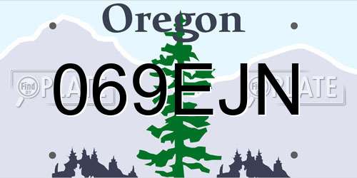 069EJN Oregon License Plate