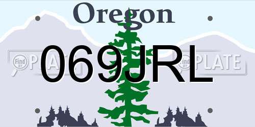 069JRL Oregon License Plate
