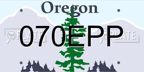070EPP Oregon License Plate