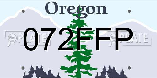 072FFP Oregon License Plate