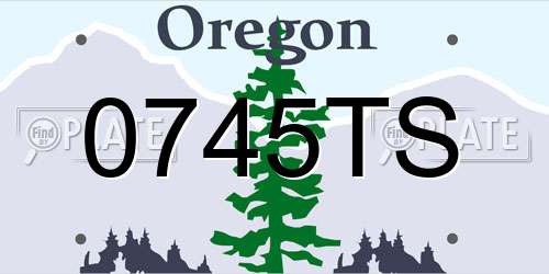 0745TS Oregon License Plate