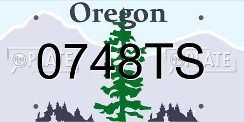 0748TS Oregon License Plate