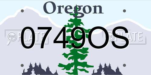 0749OS Oregon License Plate